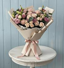 Букет цветов из:  Розы и Лизиантусы #REPLACE_PRED# Петровское