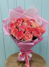Букет 15 Розовых роз Равель в Петровское